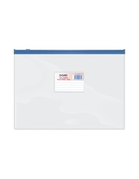 DOSSIER SOBRE DOHE ZIP Fº APAIS. PVC AZU - Pack de 24 unidades